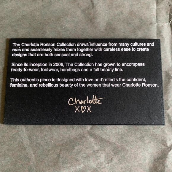 NWT Charlotte Ronson Navy Blue Wool & Black Leather Panel Crossbody Handbag - Picture 11 of 11